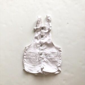 Babygap button front denim short overalls EUC 2T